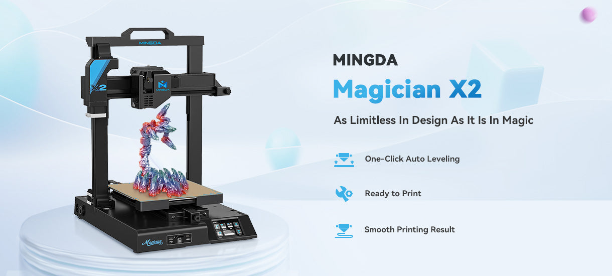 [视频] Mingda Magician X2 FDM 3D打印机 ：设计无限 魔法无限