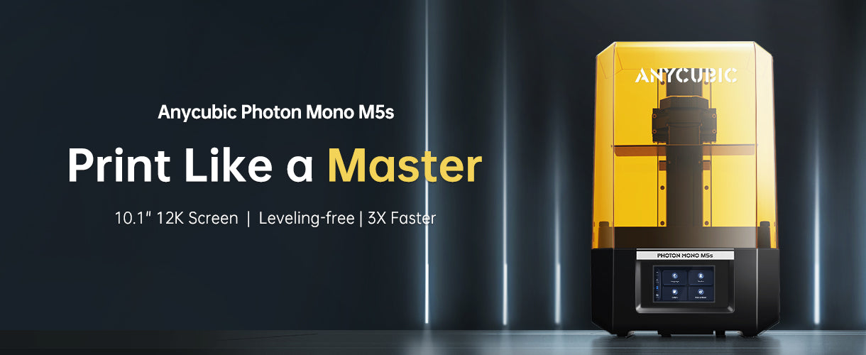 [视频] Anycubic Photon Mono M5s 10.1寸12K LCD 光固化打印机  像大师一样打印