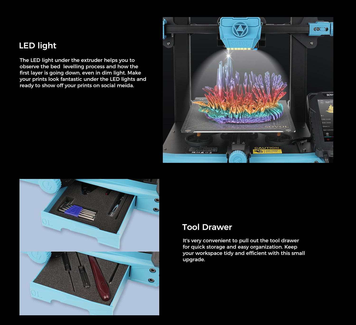 [视频] Sovol SV07 Klipper 直驱FDM 3D打印机 打印速度 250mm/s