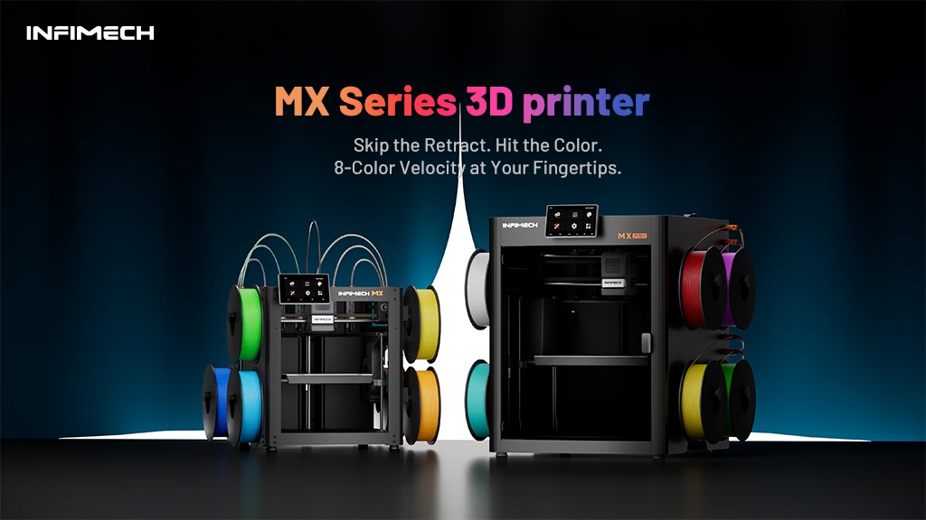 [视频] InfiMech MX 3D打印机：8个工具头 效率提升8倍 浪费减少8倍