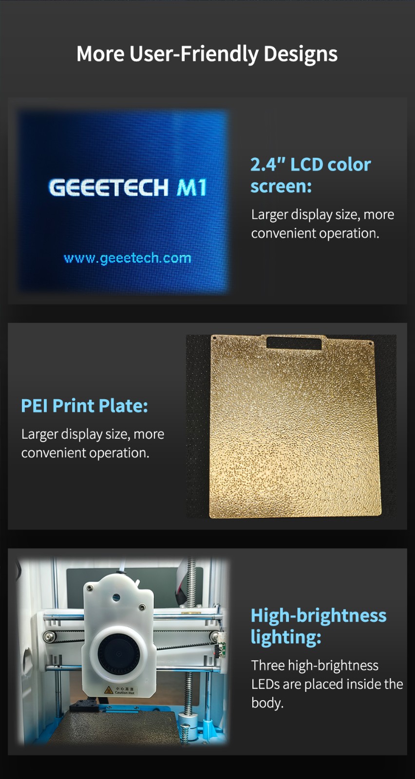 [视频] Geeetech M1 Mini 高速3D打印机 儿童3D打印机